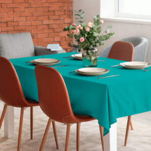 Teal Blue Tablecloth