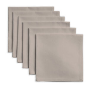 Warm Grey Set of 6 Napkins