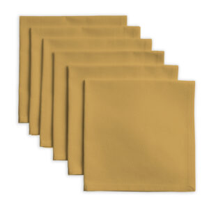 Yellow Ochre Set of 6 Napkins