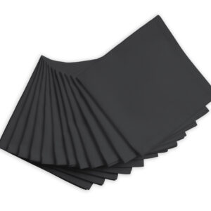 Black Set of 12 Napkins